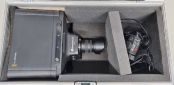Black Magic Design Studio Camera with Lumix 14-42 lens and Libec 2FC-5MD Zoom Demand
