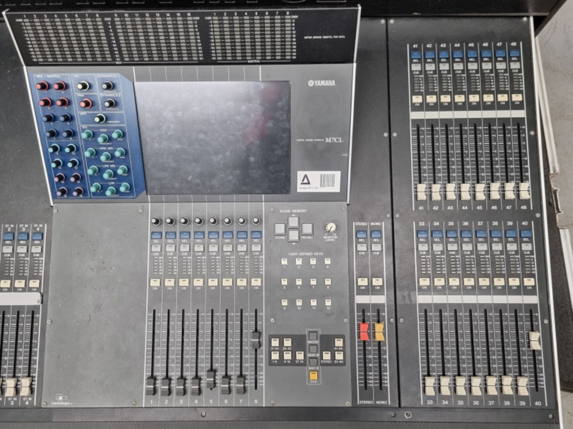 Yamaha M7-CL ES digital mixer with 2 x Dante cards in flight case - Image 3 of 7