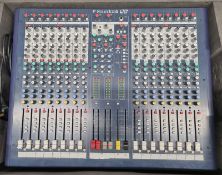 Soundcraft LX7II audio mixer in flight case