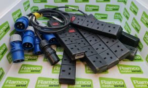 10 x 16a plug to 4 gang extension