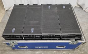 4 x RCF TTL33A 3-way active line array module in flight case