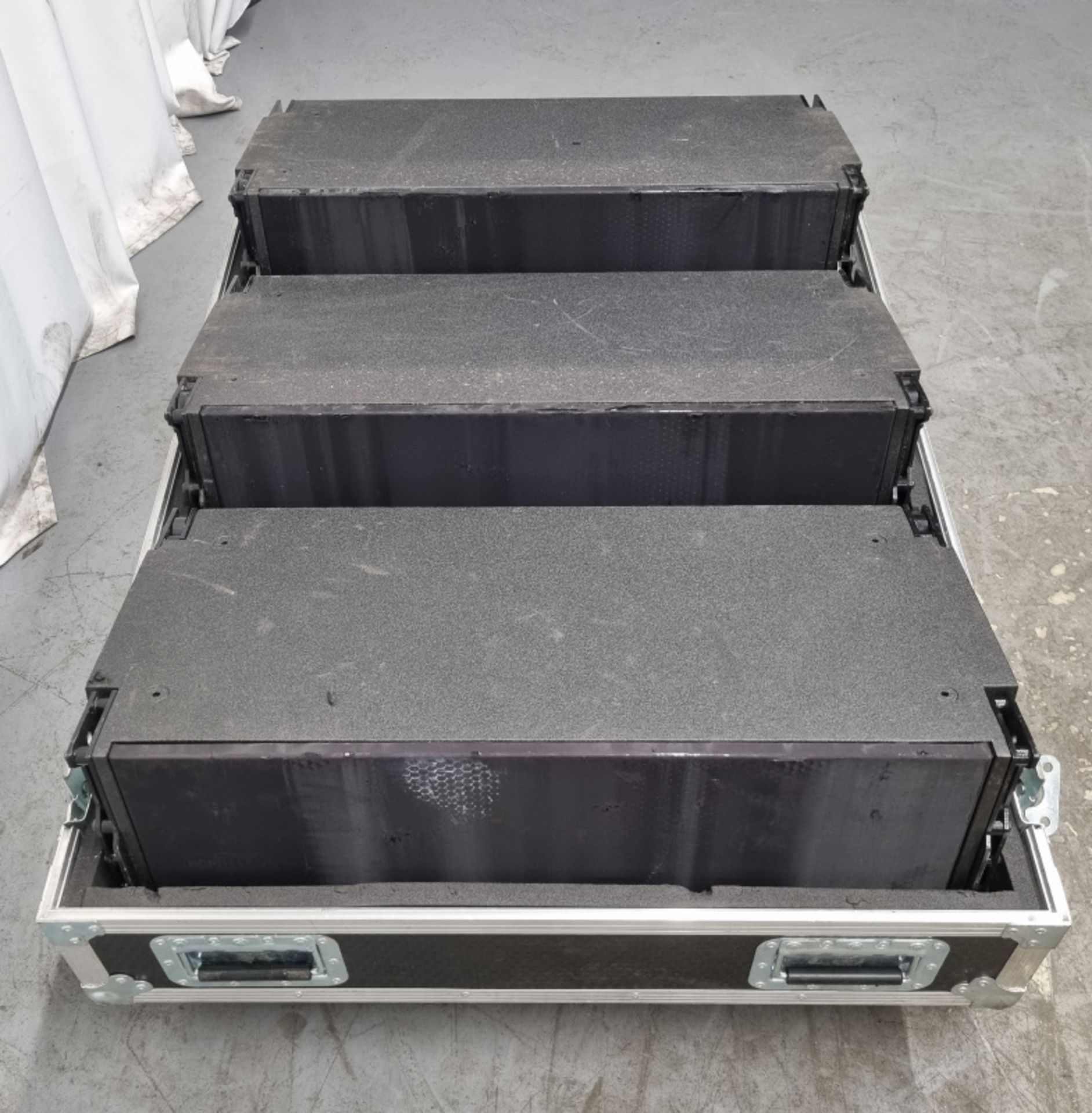 3 x RCF TTL33/WP 3-way active line array module in flight case - Image 2 of 4