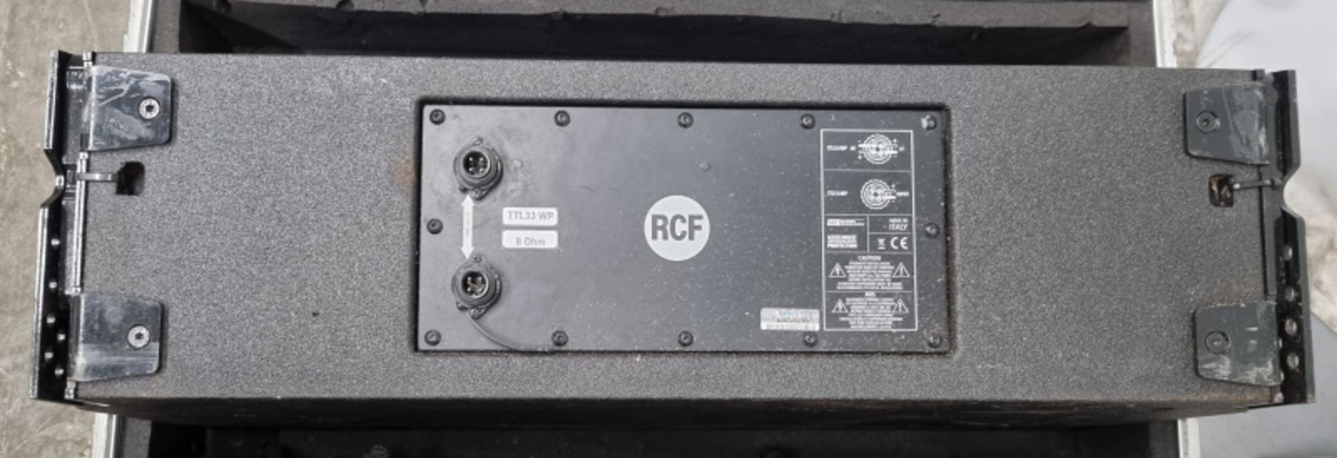 3 x RCF TTL33/WP 3-way active line array module in flight case - Image 3 of 4