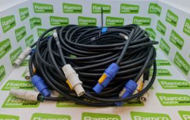 6 x Powercon NAC3FCA 10m cable