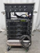 4 x RCF HPS 2500 amp rack in flight case