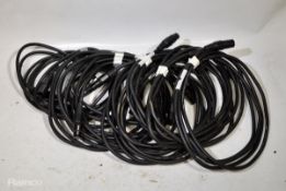 10 x 3m DMX 5 pin cables