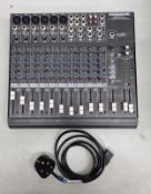 Mackie 1402-VLZ PRO channel mixer in flight case