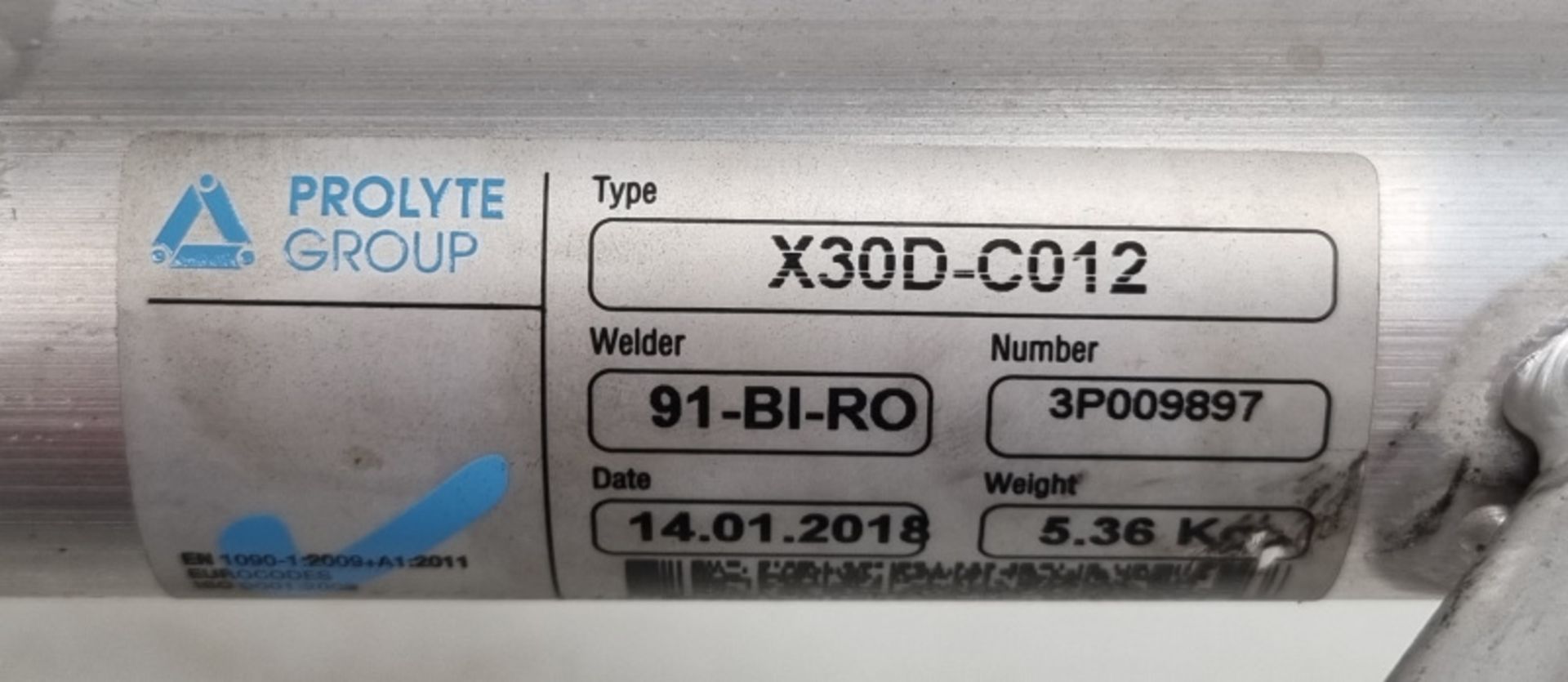 3 x Prolyte X30D- C012 triangular truss 3-way corner - Image 2 of 2