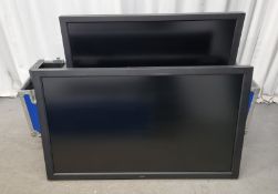 2 x NEC LCDV551 55 inch LCD Display in flight case