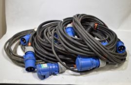 6 x 16a 10m extension cables