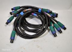 8 x Speakon NL4FX 1m cables