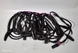 9 x DMX 1.5m pin cables
