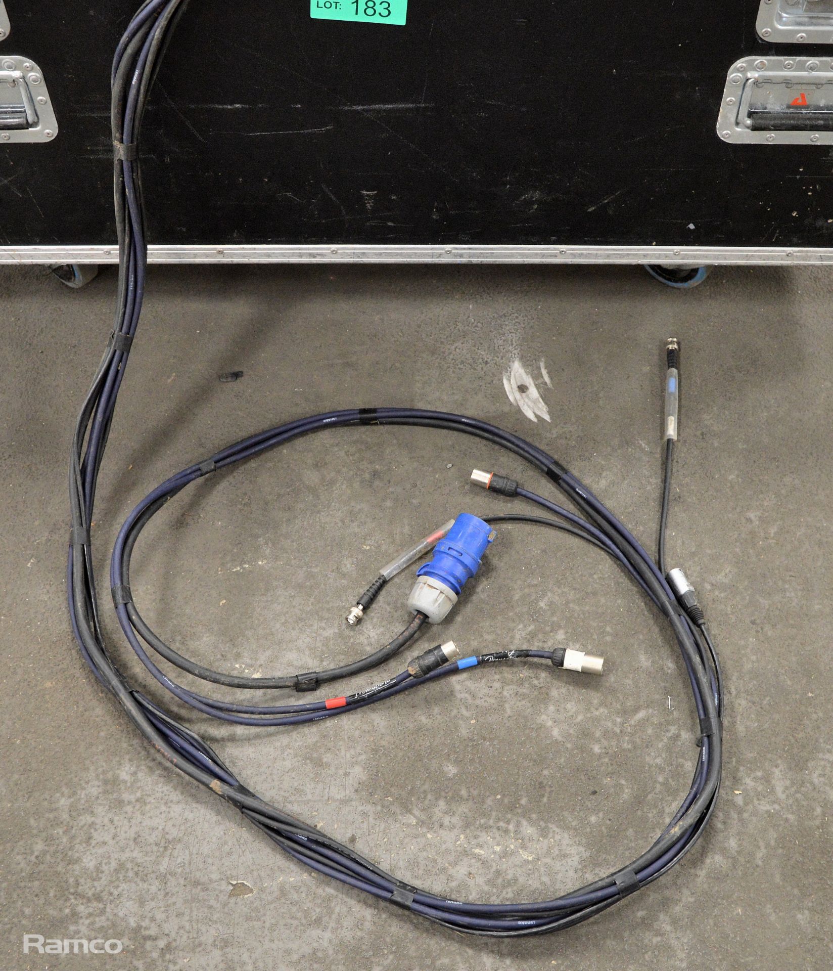 1 x 50m FOH Loom cable, 1 x 20m FOH Loom cable in wheeled flight case - Image 4 of 9