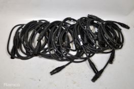 15 x DMX 1.5m 5 pin cables