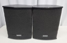 2 x Tannoy V12 loudspeakers in flight case