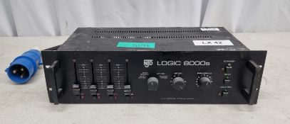 NJD Logic 8000 lighting controller wired to socapex