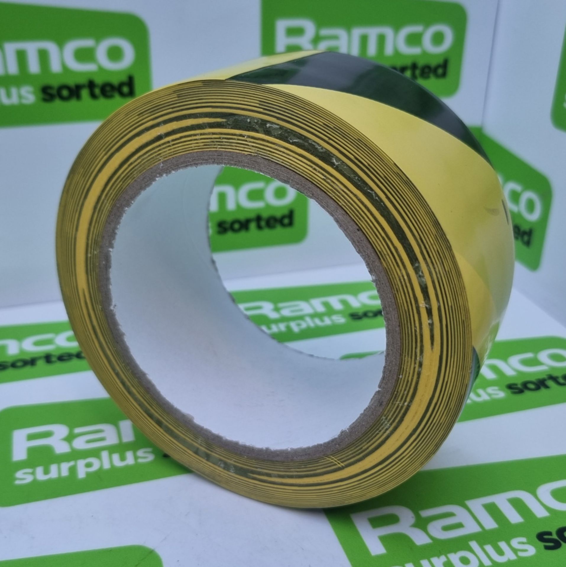 Anixter Black & Yellow Flagging Tape - 50mm x 30m - 6 rolls per box - 80 boxes - Image 3 of 5