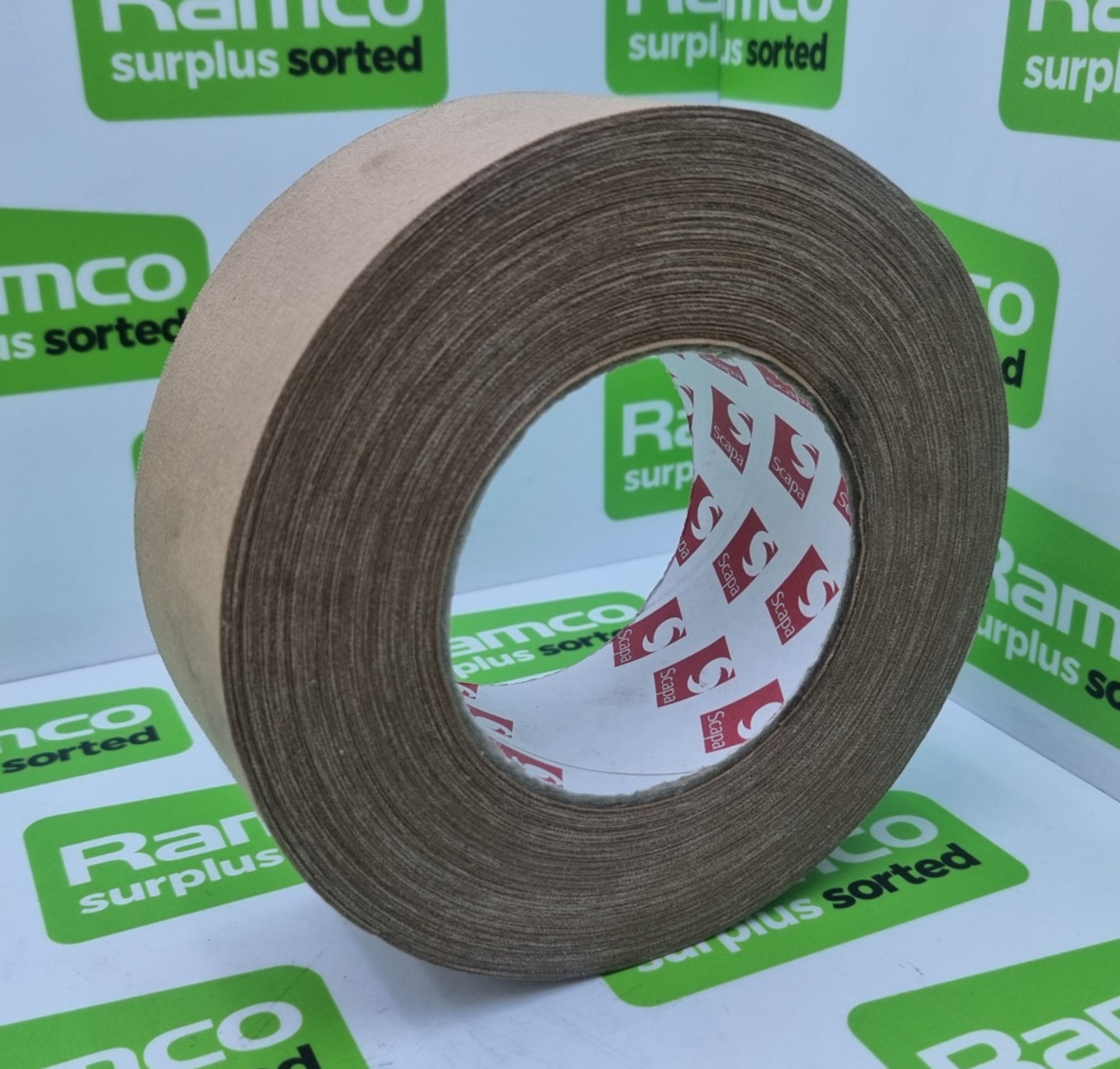 Scapa Cloth Adhesive Tape Buff Tan/Beige Tape - 50mm x 50m - approx. 480 rolls - Image 2 of 3