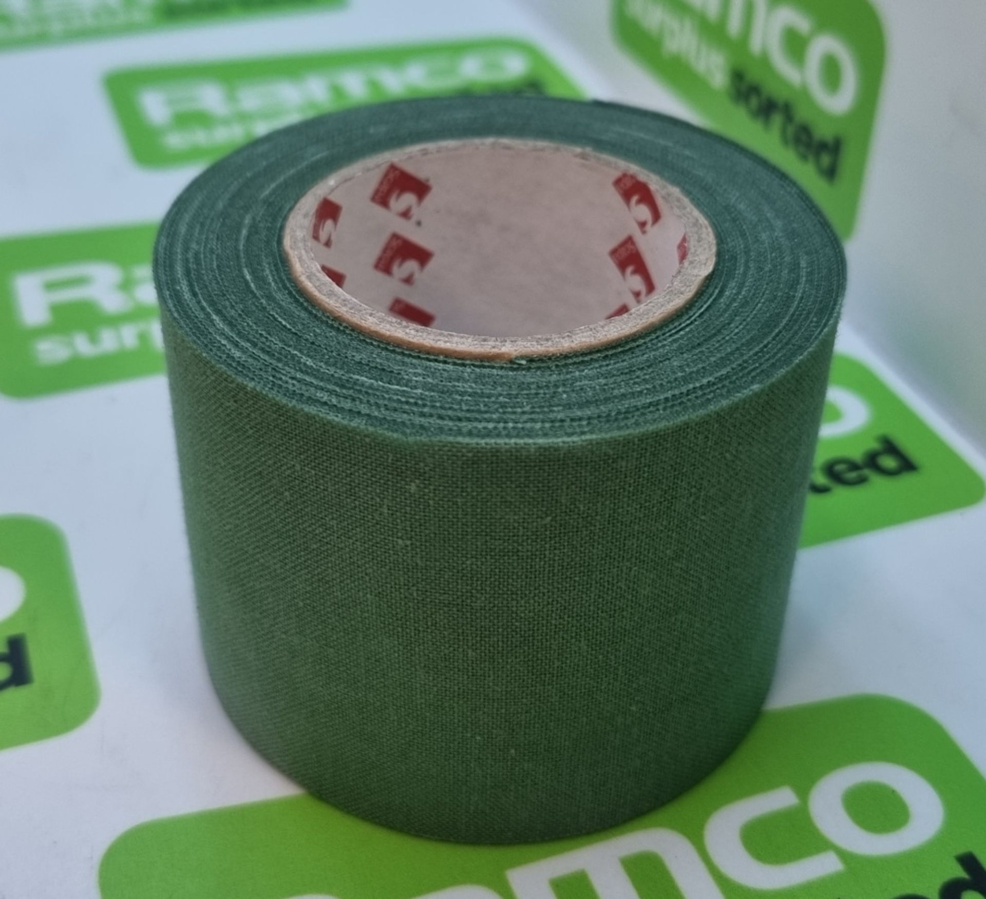 Scapa PRO 3302 Cloth Adhesive Tape - Olive Green - 50mm x 10m - 96 rolls per box - 36 boxes - Image 2 of 5