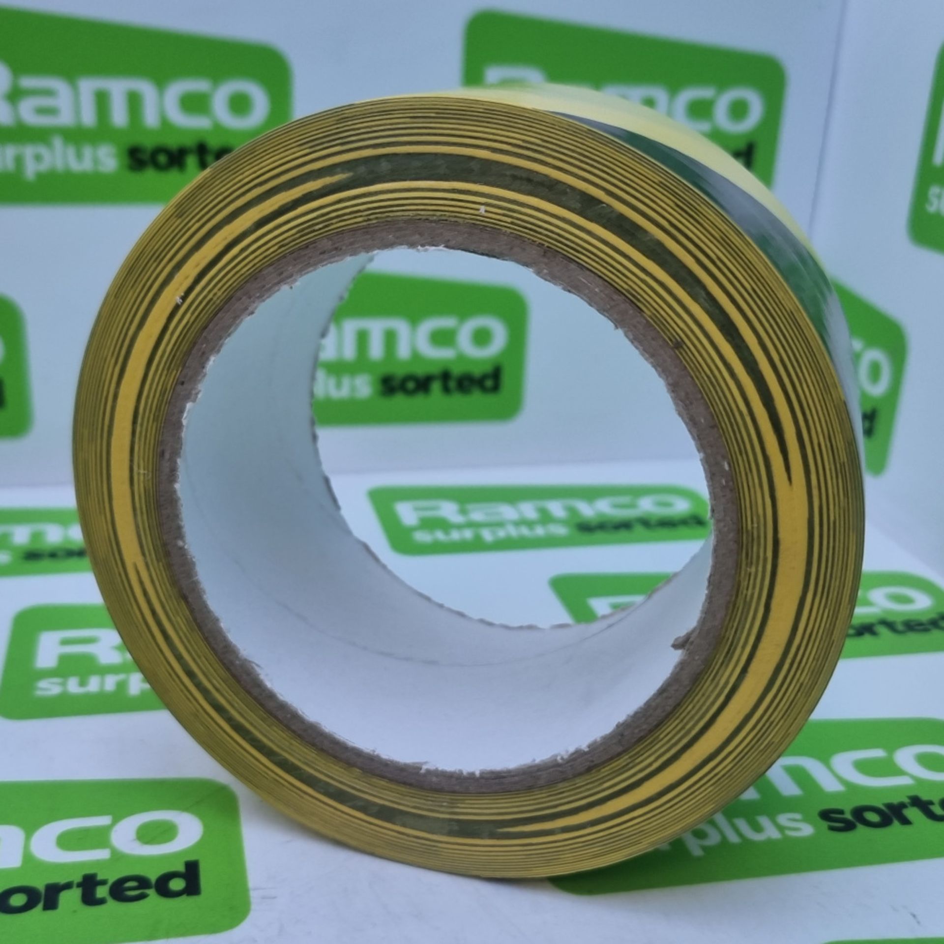 Anixter Black & Yellow Flagging Tape - 50mm x 30m - 6 rolls per box - 59 boxes - Image 3 of 5