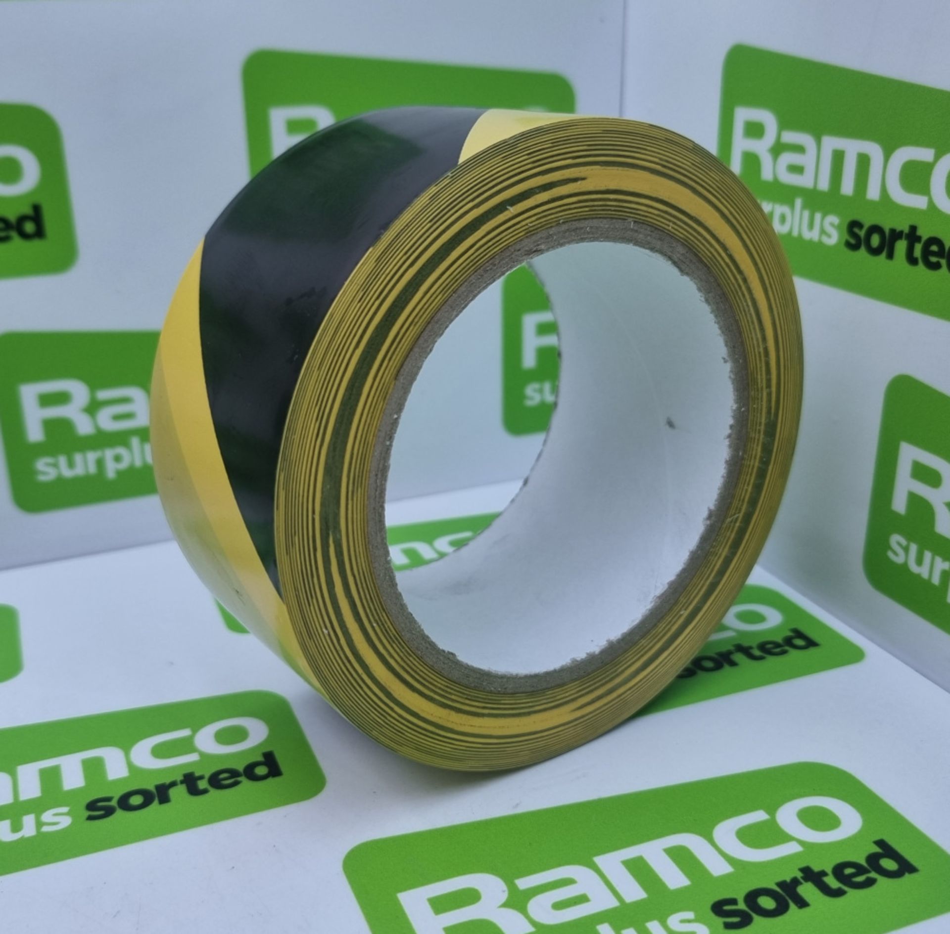 Anixter Black & Yellow Flagging Tape - 50mm x 30m - 6 rolls per box - 85 boxes - Image 3 of 5