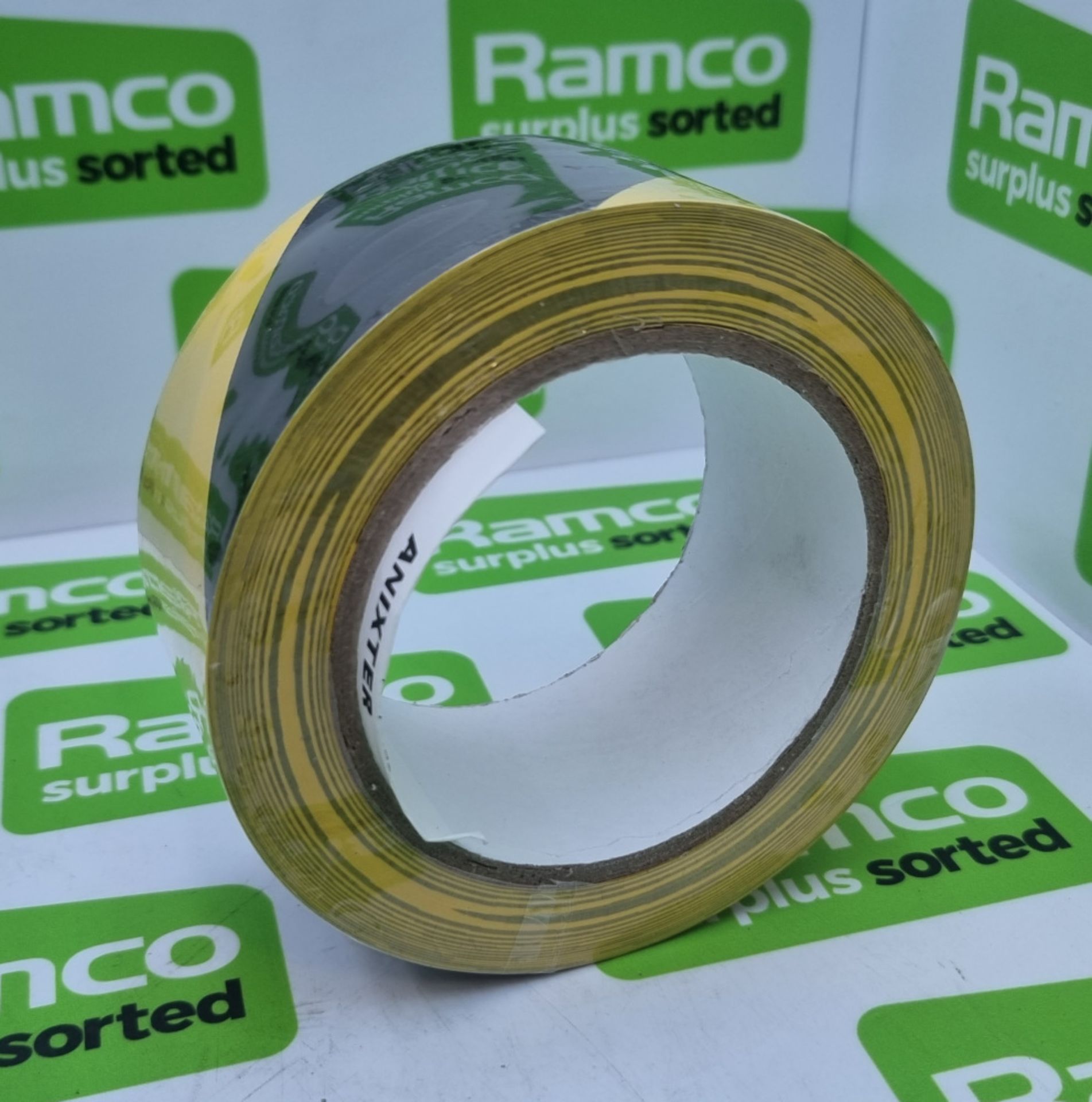 Anixter Black & Yellow Flagging Tape - W50mm x L33m - 6 rolls per box - 80 boxes - Image 3 of 5