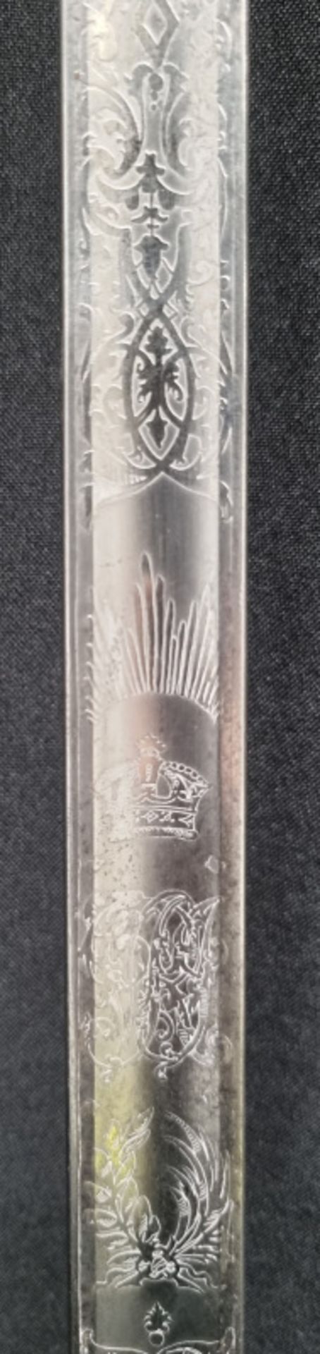 S J Pillin Royal Engineers Ceremonial Sword - serial number 100247 - Image 6 of 10