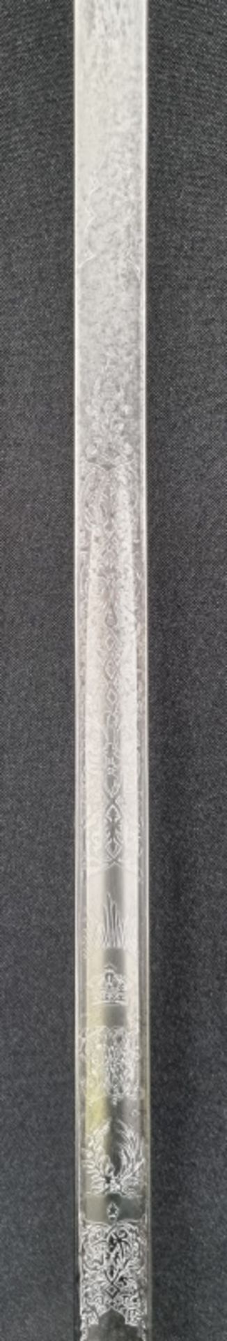 S J Pillin Royal Engineers Ceremonial Sword - serial number 100247 - Image 5 of 10