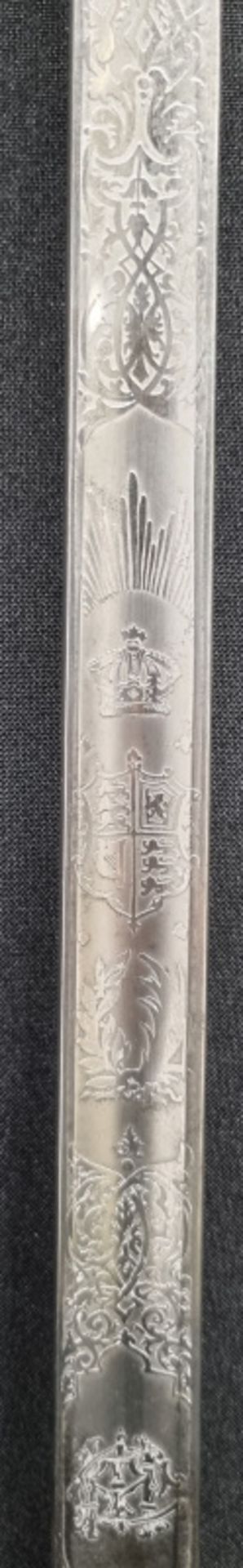 S J Pillin Royal Engineers Ceremonial Sword - serial number 100247 - Image 8 of 10