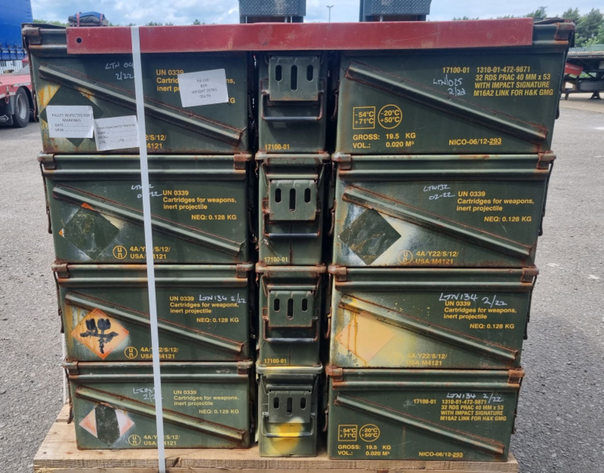 48x Pallets of PA120 ammo containers - total quantity 2688 - Image 4 of 13