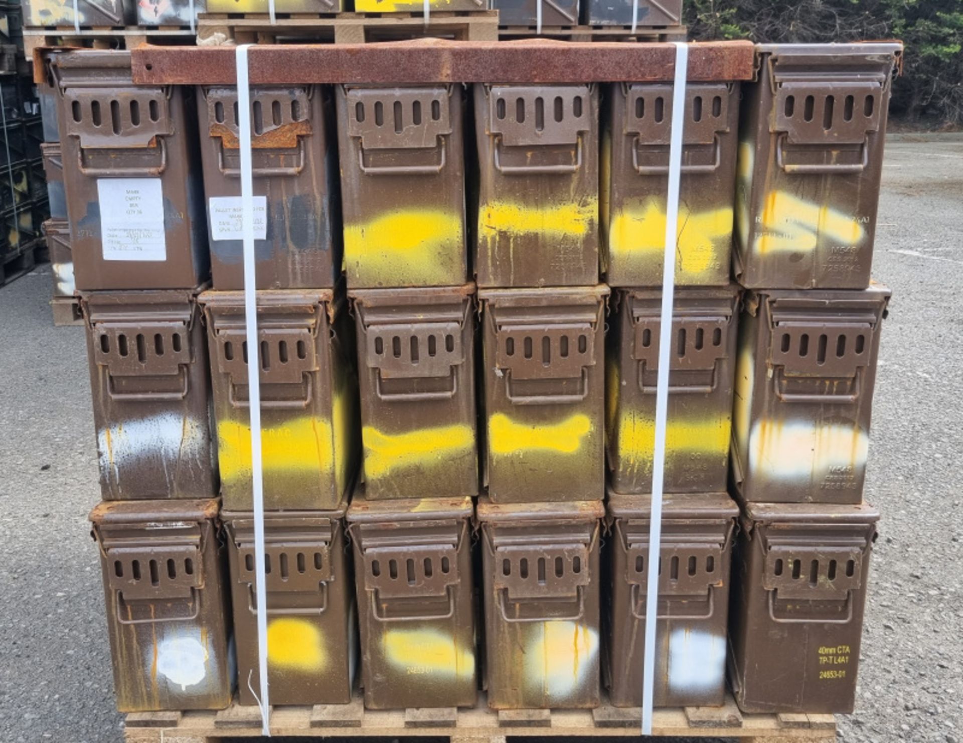 1x Pallet of M548 ammo containers - total quantity 36
