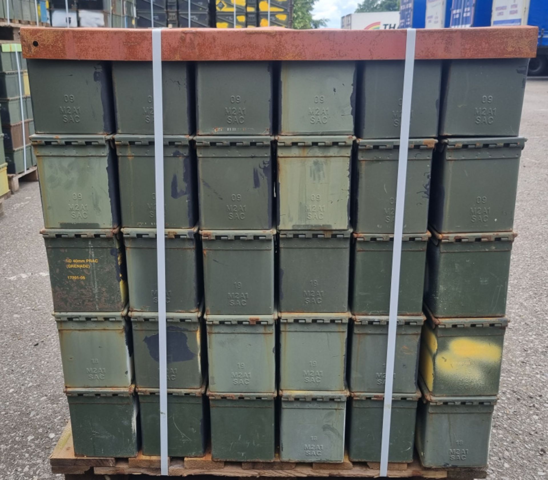 48x Pallets of M2A1 ammo containers - total quantity 5760 - Image 4 of 11
