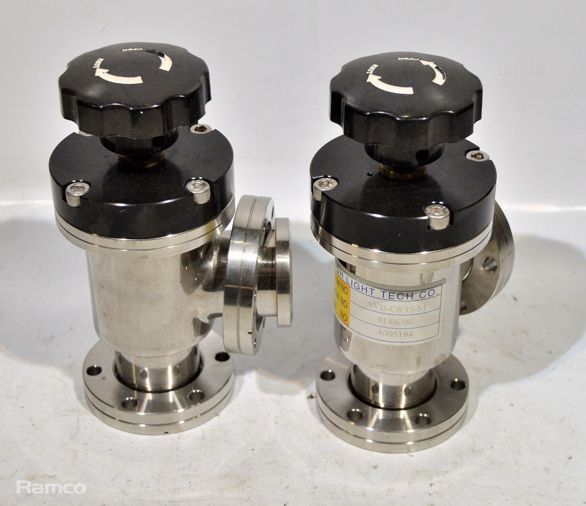 2x Scanwell Conflat Bellows Vacuum Valves