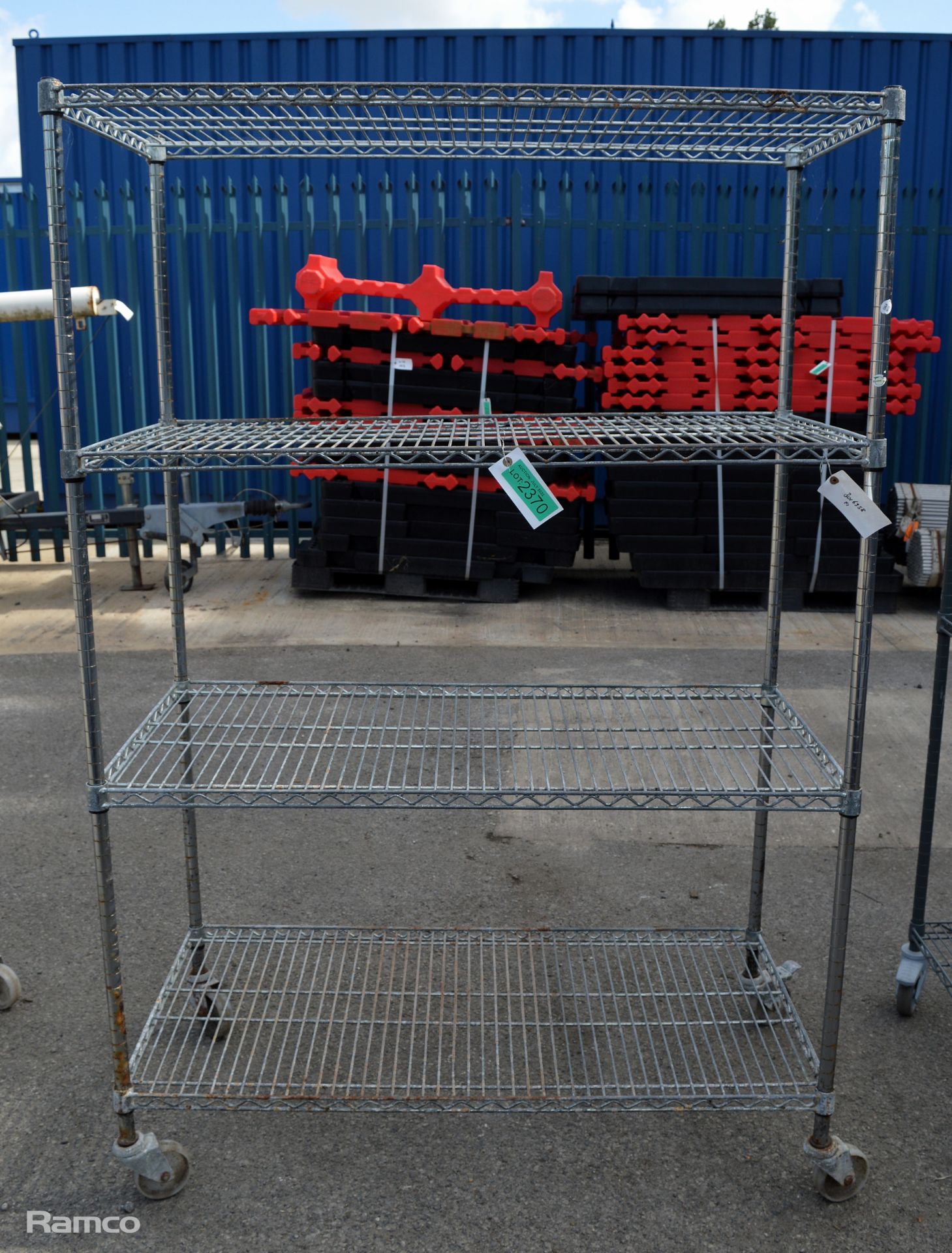 Stainless steel 4 tier wire racking L120 X W50 x H178cm