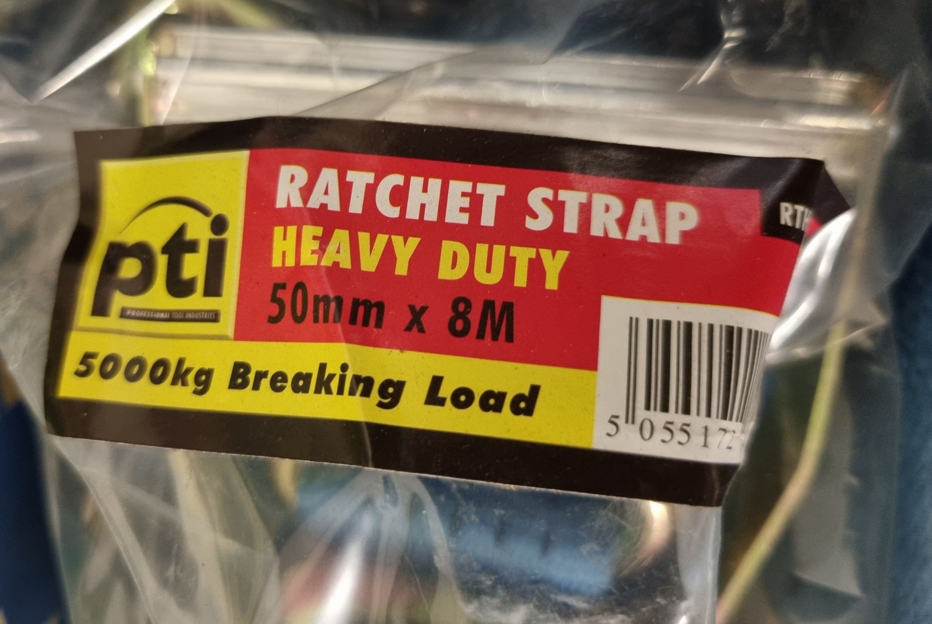 3x PTI Heavy Duty Ratchet Straps - 50mm x 8m & 3x Neilsen 4m Ratchet tie down straps - Image 5 of 5