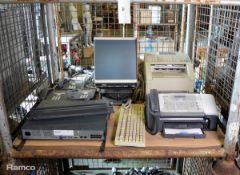 Office Equipment , fax machines, Bell & Howell microfiche reader, desk phones