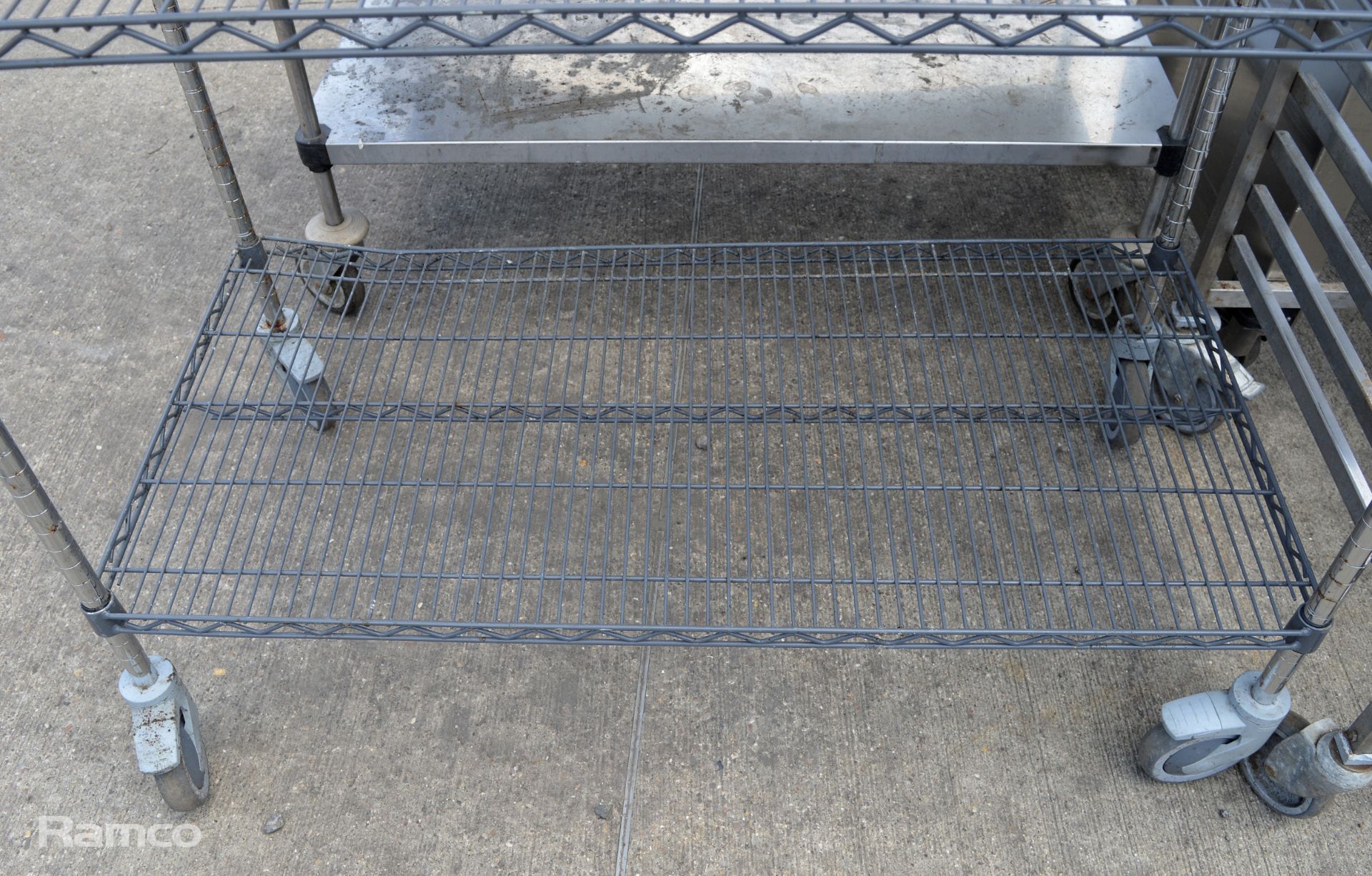 Stainless steel 4 tier wire racking L120 X W60 x H177cm - Image 2 of 3