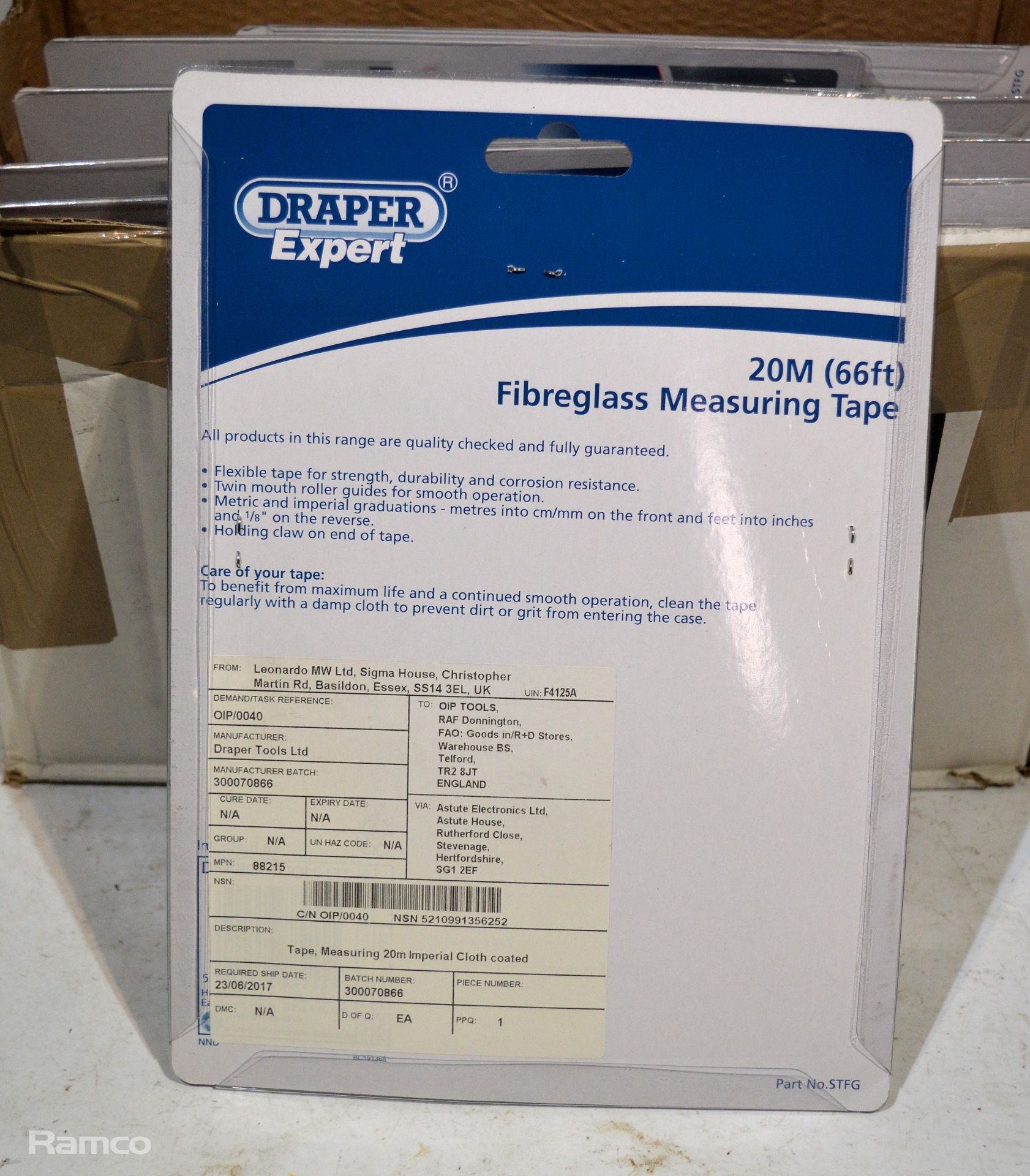 10x Draper Expert 20 m fibreglass measuring tapes - Image 2 of 2
