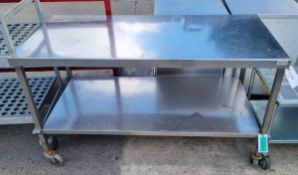 Stainless Steel Catering Counter top - L147 x W70 x H85cm