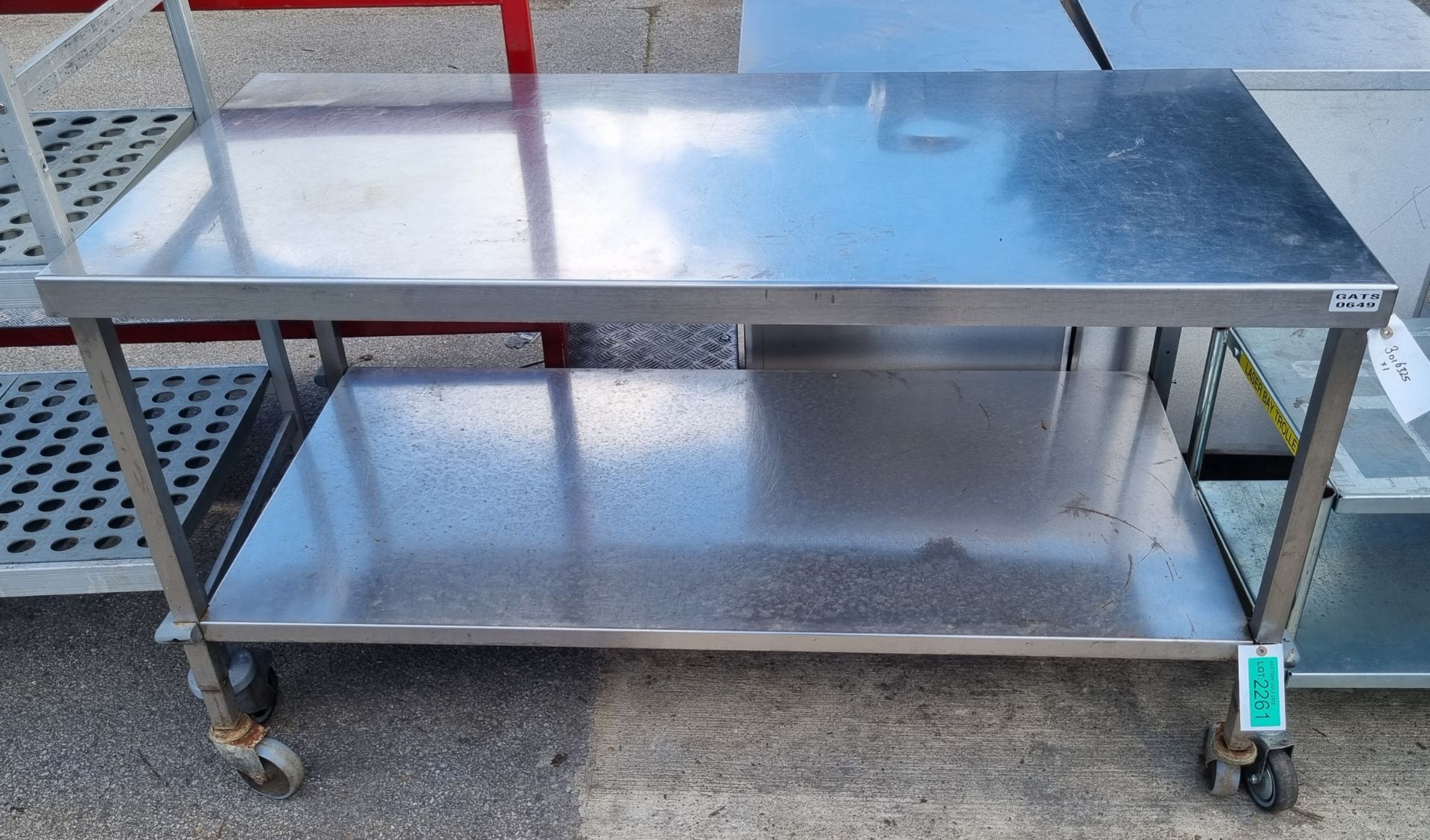 Stainless Steel Catering Counter top - L147 x W70 x H85cm