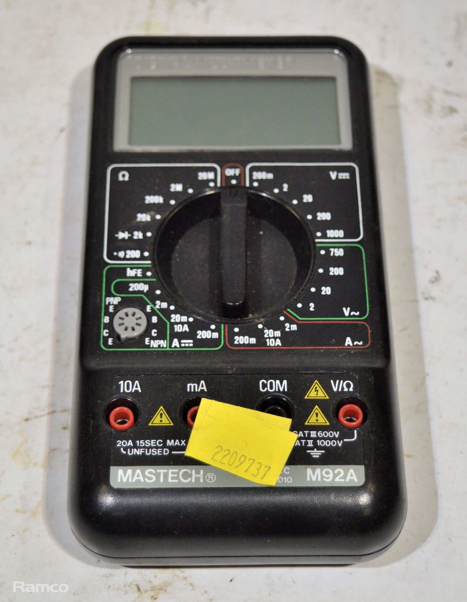 2x Mastech M92A Digital Multimeters - Image 2 of 2