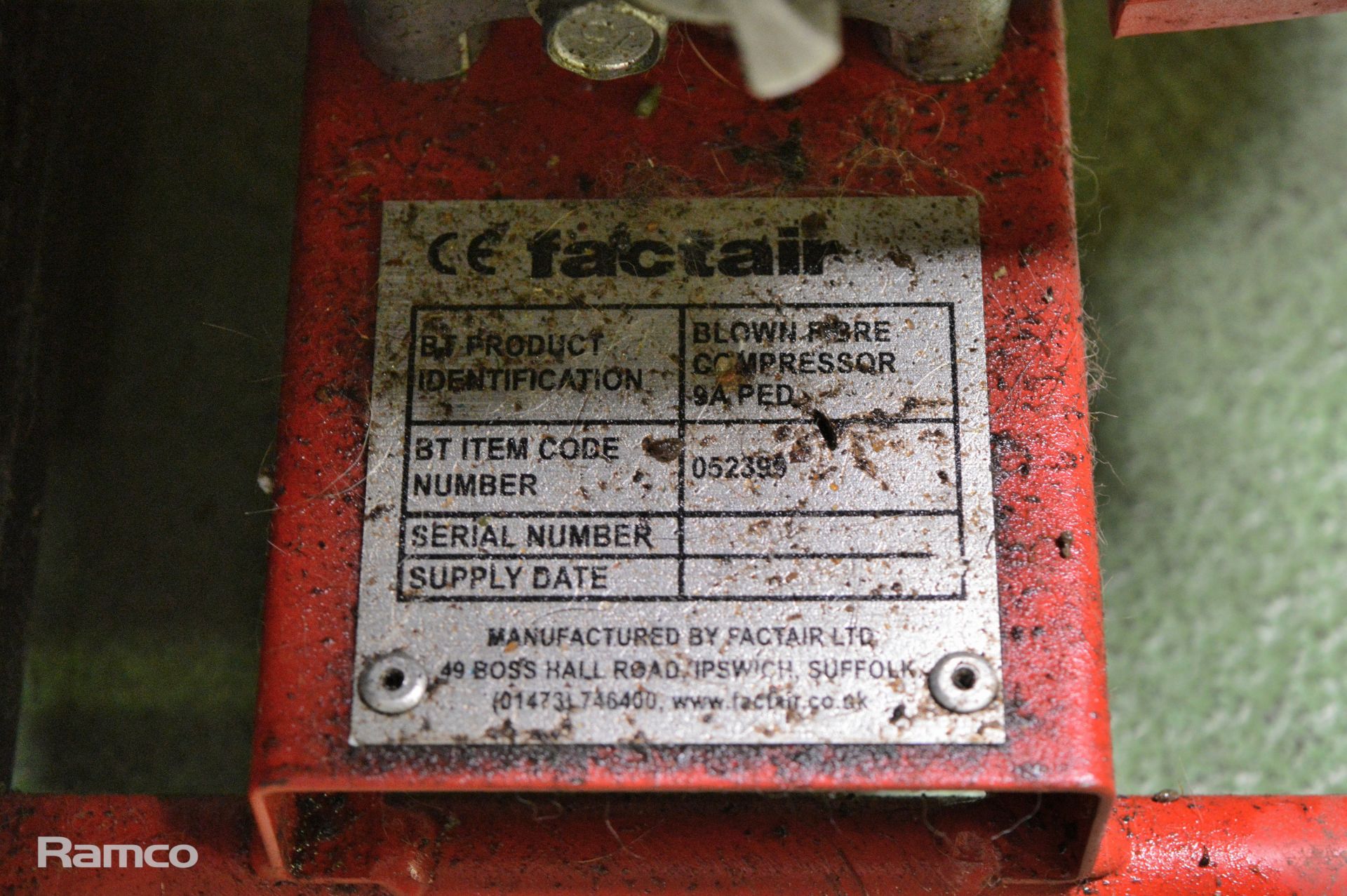 Factair blown fibre compressor with Honda GXH 50 engine - Image 6 of 7