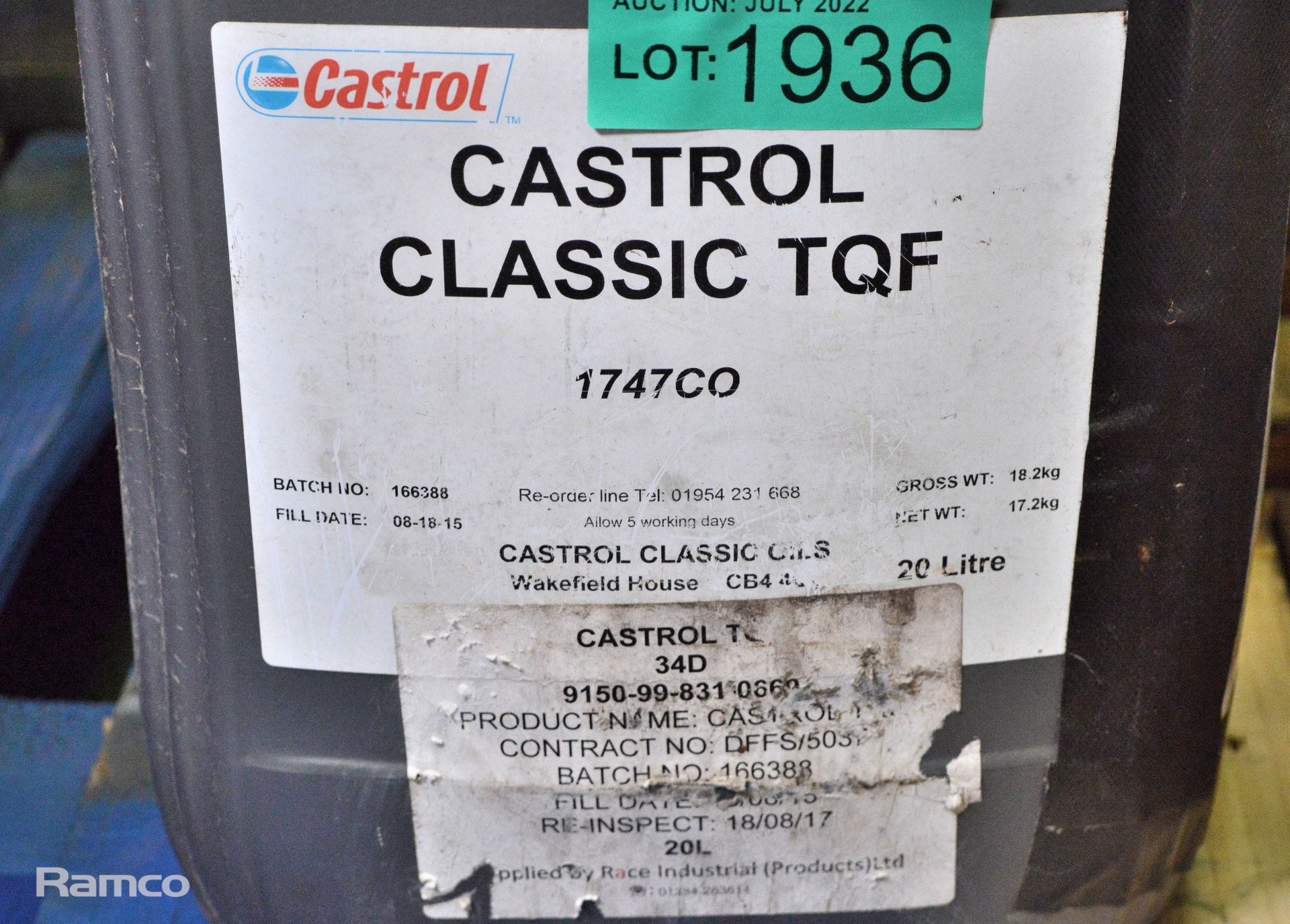 20LT Castrol classic TQF power steering fluid - Image 2 of 2