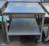 Stainless steel table/worktop 85 x 85 x 85