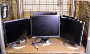 2x Dell 1905FP 19 inch monitors 100/240V 50/60Hz, 2x Dell 2001FP 19 Inch monitors 100/240V 50/60Hz,