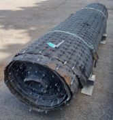 Heavy duty mammoth matting 4m wide x 25m long, crate of ground pins