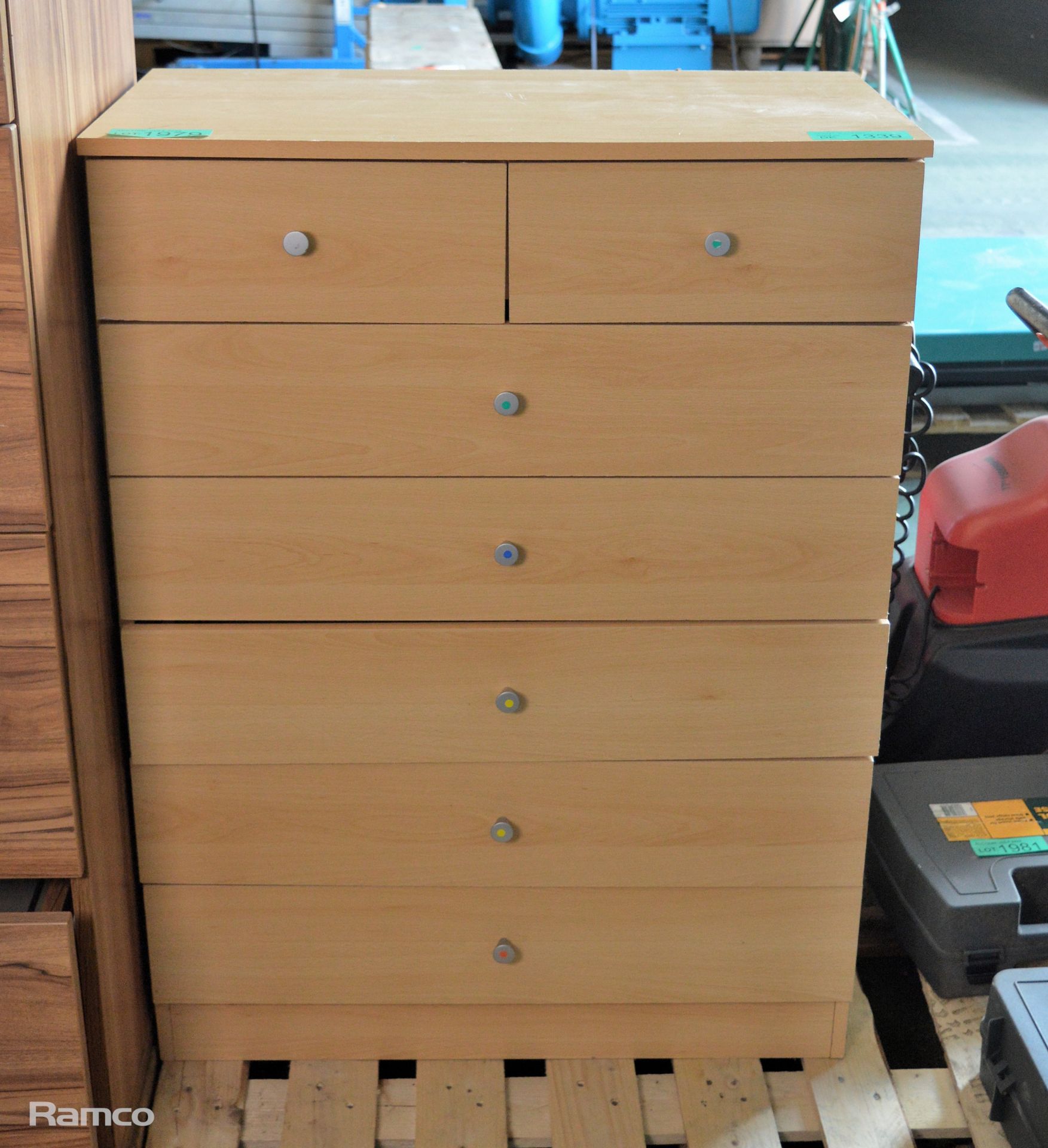 7 Drawer Cabinet - L1000 x D380 x H740mm