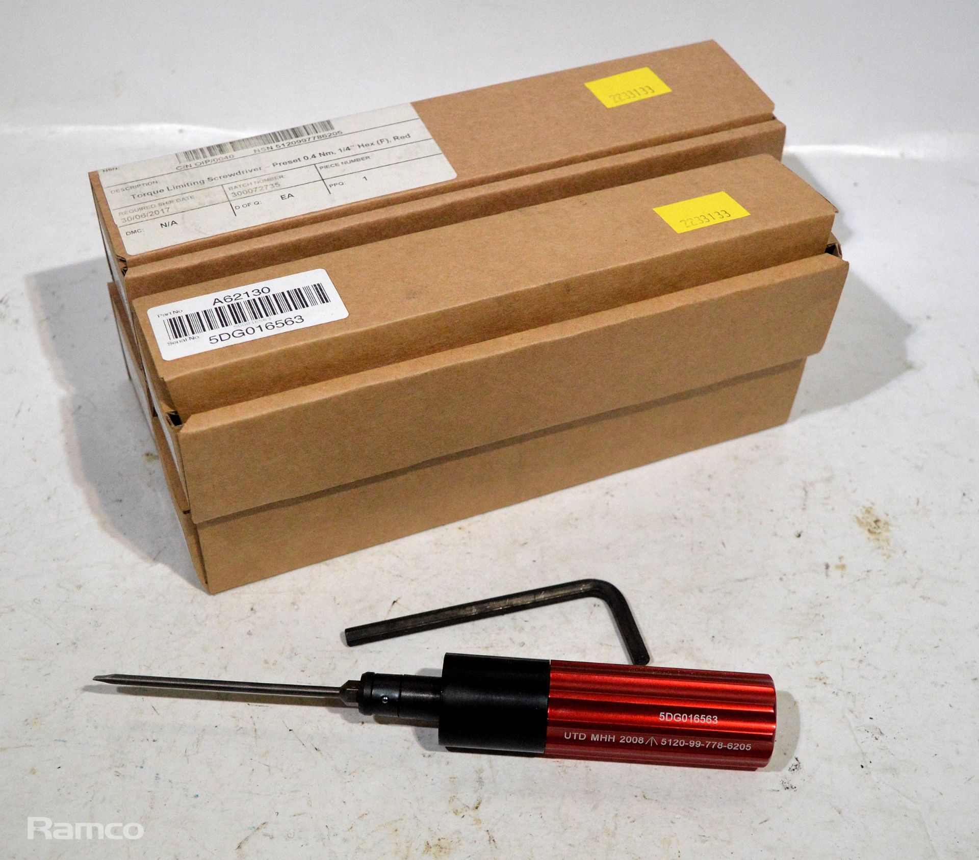 4x torque limiting screwdriver units