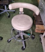 Dental operator stool