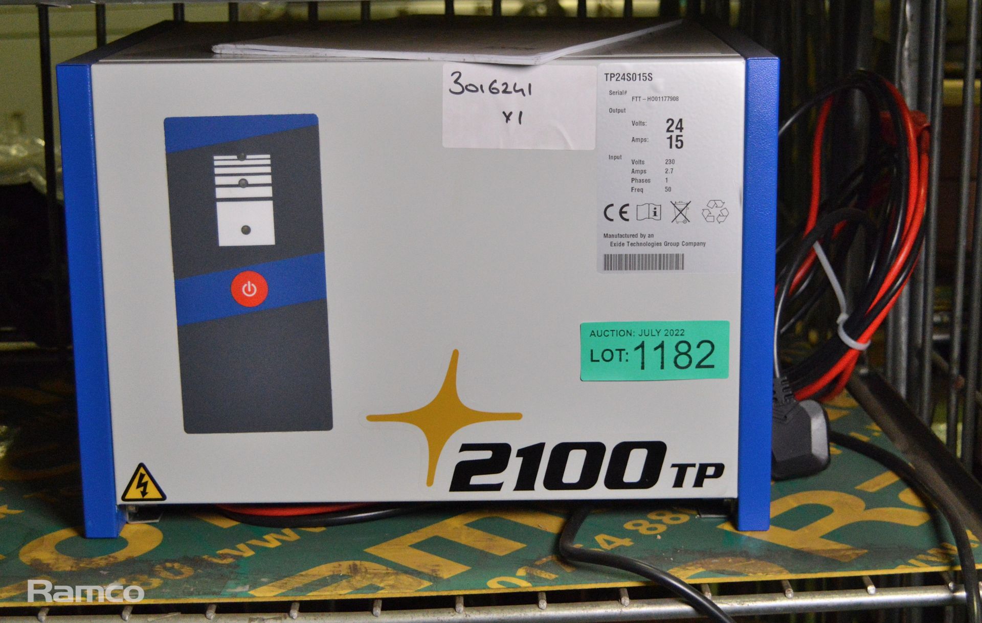 Exide 2100TP electric battery charger 230V 50Hz